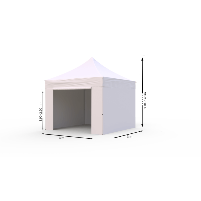 Pop-up telk 3x3 valge Zeltpro Titan