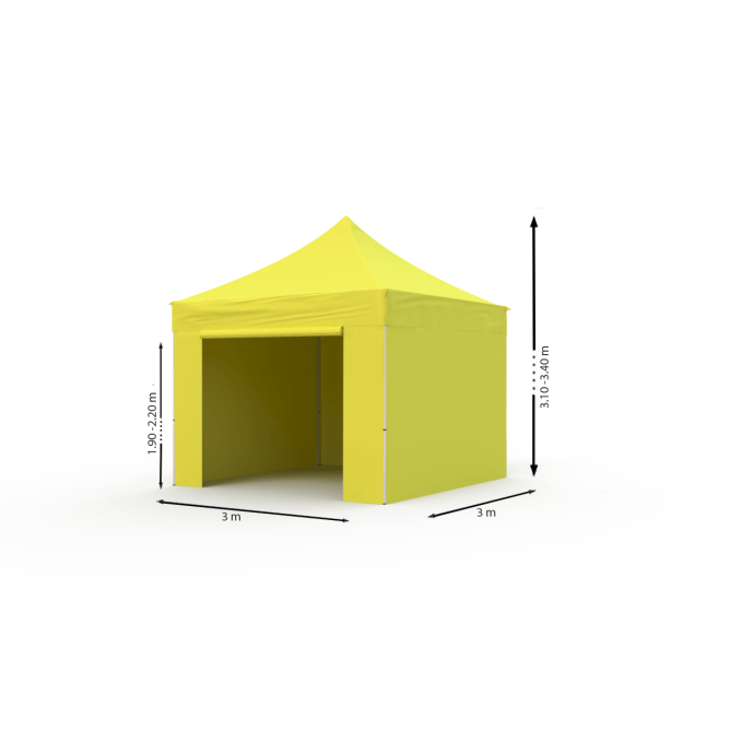 Pop-up telk 3x3 kollane Zeltpro Titan