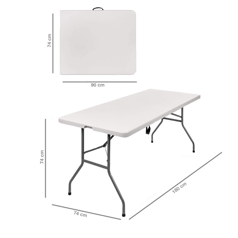 Kokkupandava mööbli komplekt: Laud 240 valge, 10 tooli Europa mustad