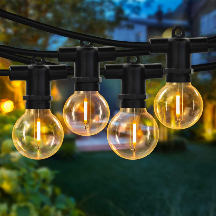 Välistingimustes kasutatav valguskett (LED tuled) 30 m Perl must