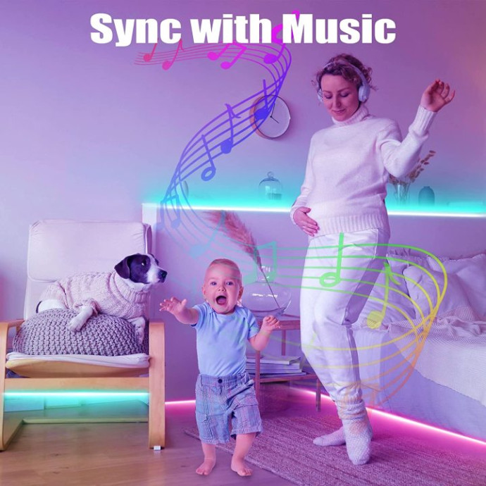 Smart RGB 5050 LED riba 5 m Bluetooth funktsiooni