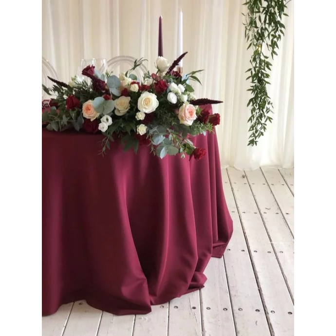 Ümmargune laudlina Restly bordoopunane D250