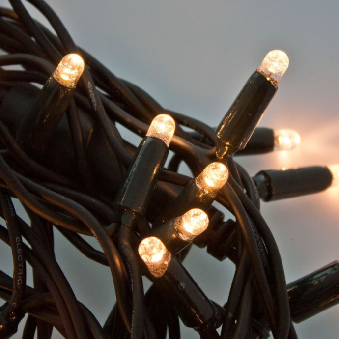 Välis- ja siseruumides kasutatav valguskett (LED tuled) 10 m PROLED must