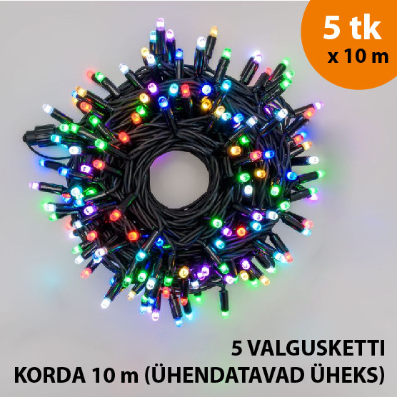 Välis- ja siseruumides kasutatav valguskett(LED tuled) 50 m PROLED RGB