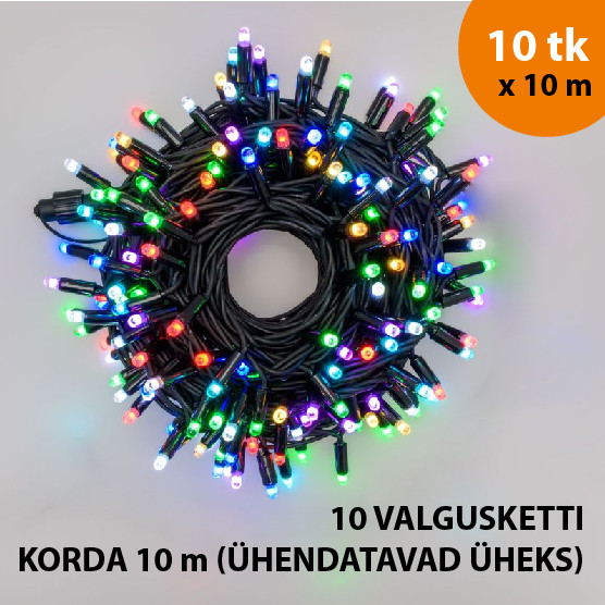 Välis- ja siseruumides kasutatav valguskett(LED tuled) 100 m PROLED RGB