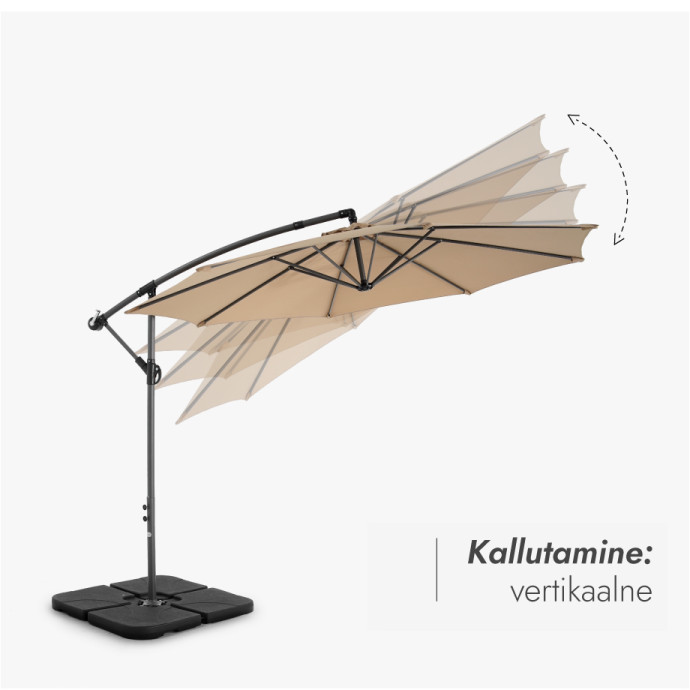 Päikesevari Select Taupe koos raskusplaadiga