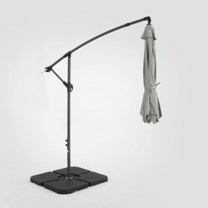 Päikesevari Select Light Grey koos raskusplaadi ja kaitsekattega