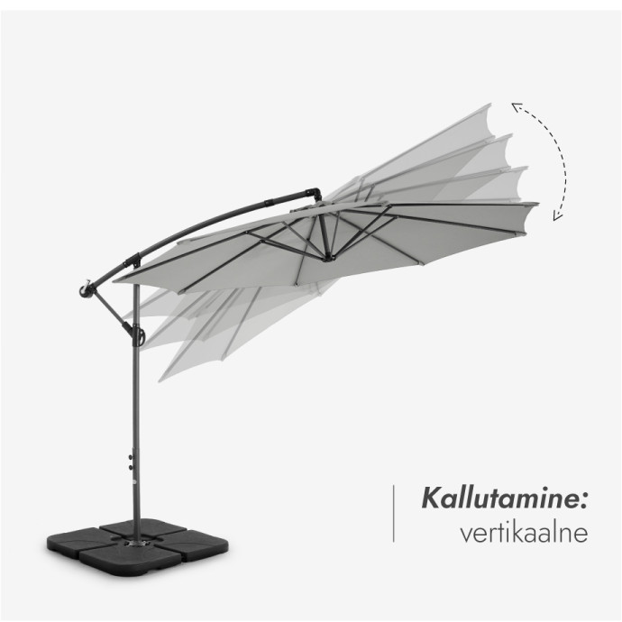 Päikesevari Select Light Grey koos raskusplaadi ja kaitsekattega