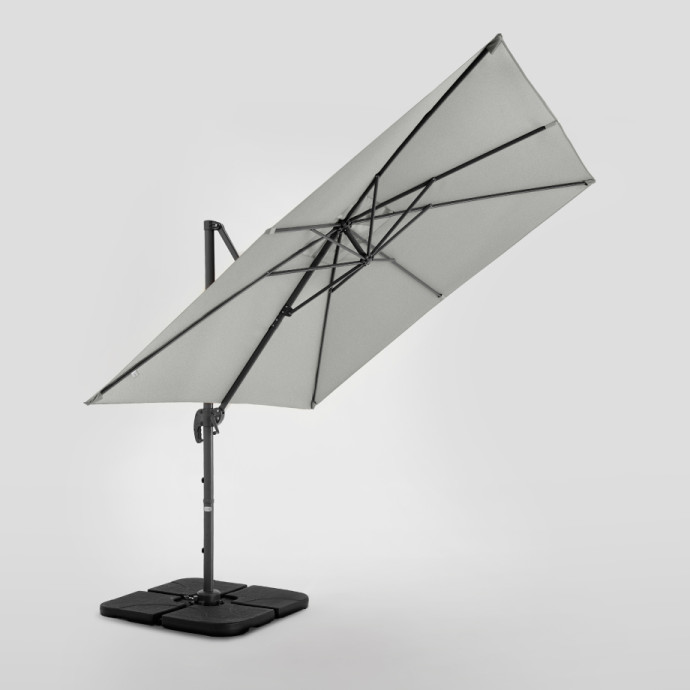Päikesevari Comfort Light Grey koos raskusplaadi ja kaitsekattega