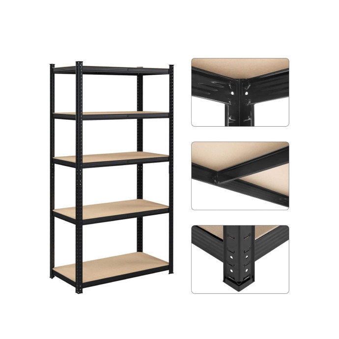 Hoiuriiulid 180x90x40 PRO Must (3 tk)