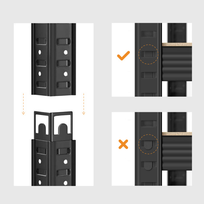 Hoiuriiulid 180x90x40 PRO Must (3 tk)