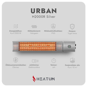 Infrapuna soojuskiirgur Heatum H2000R URBAN SILVER