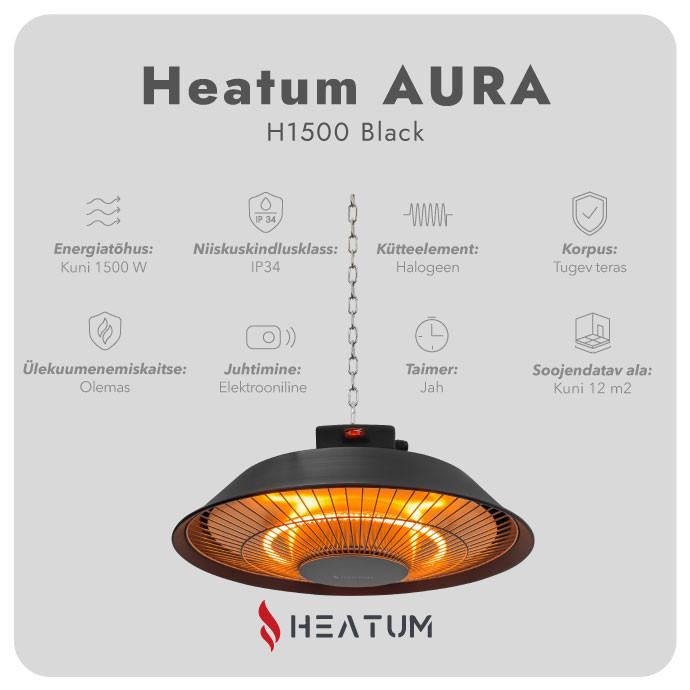 Infrapuna soojuskiirgur Heatum H1500 AURA