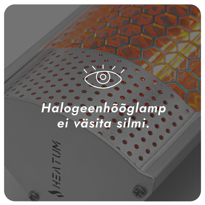 Infrapuna soojuskiirgur Heatum H2000R URBAN SILVER koos kolmjalaga