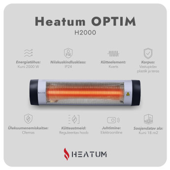 Heatum H2000 OPTIM infrapuna soojuskiirgur koos kolmjalaga