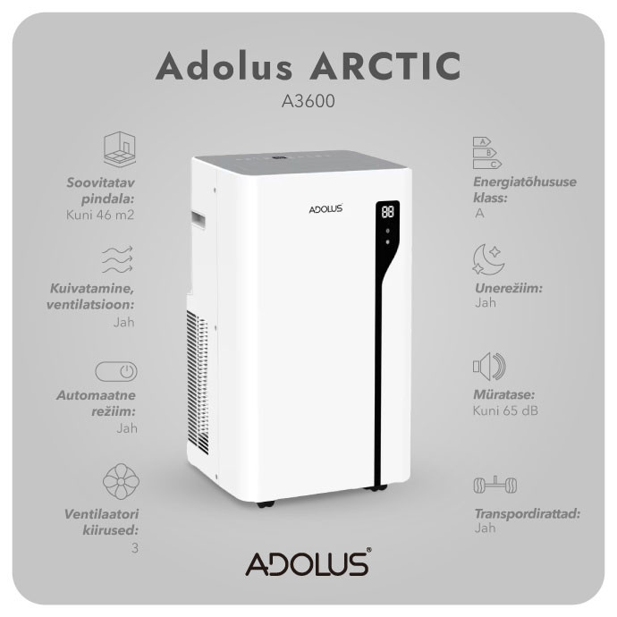 ADOLUS ARCTIC A3600 mobiilne konditsioneer
