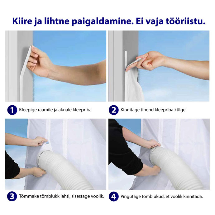 ADOLUS ARCTIC A3600H mobiilne konditsioneer koos küttefunktsiooni ja aknatihendiga