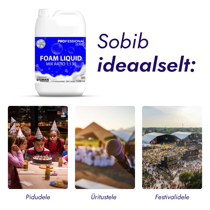 Professionaalne vahuvedeliku kontsentraat STOMAN 1,5L (24 pudelit)