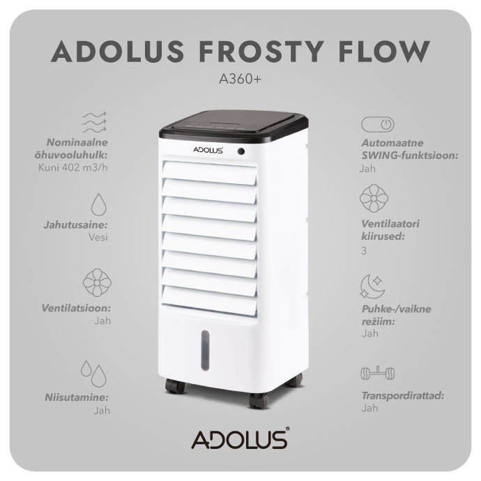 Mobiilne õhujahuti ADOLUS FROSTY FLOW A360+