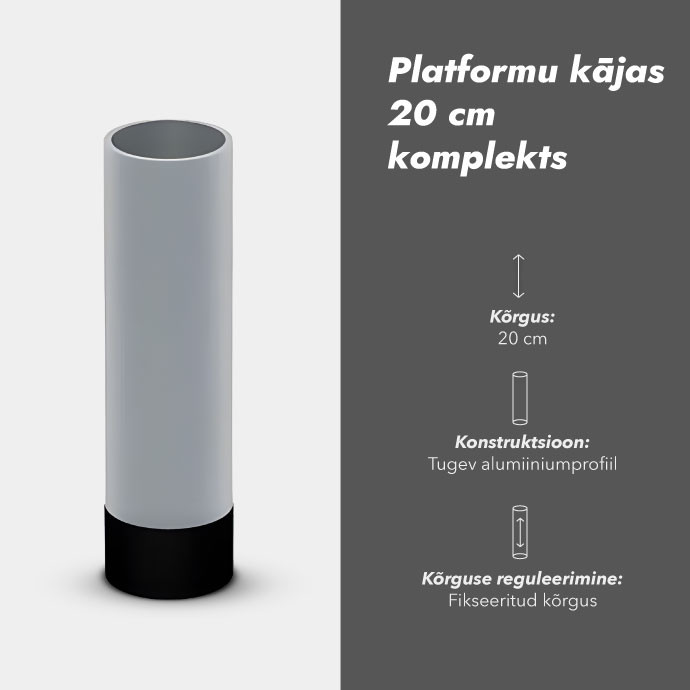 Lavapoodiumi jalad 20 cm komplekt ( 4 tk )