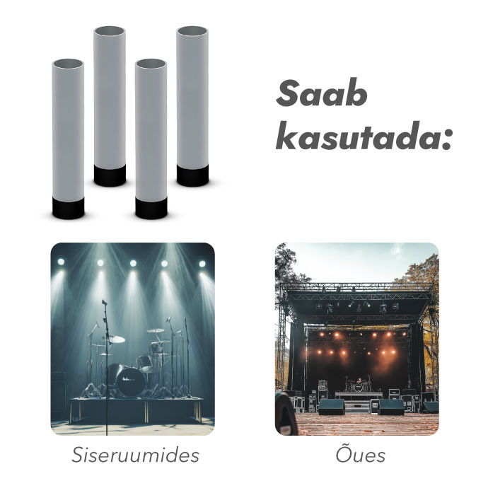 Lavapoodiumi jalad 40 cm komplekt ( 4 tk )