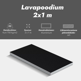 Lavapoodium 2x1m