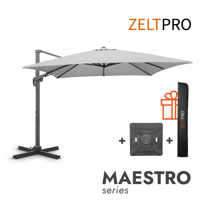 Päikesevari Maestro Light Grey koos alusega Solid (kingituseks kaasa kaitsekate)