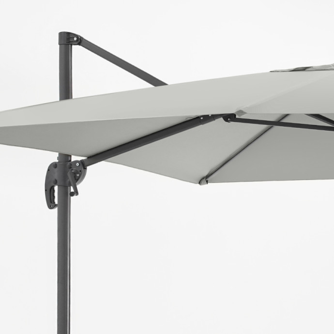 Päikesevari Comfort Light Grey koos raskusplaadi Solid ja kaitsekattega Comfort Light Grey