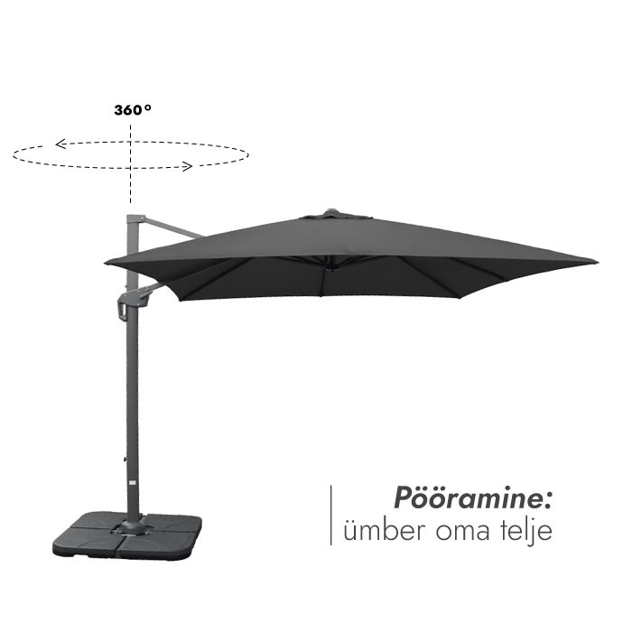 Päikesevari Lounge Antracito (kingituseks kaasa kaitsekate)