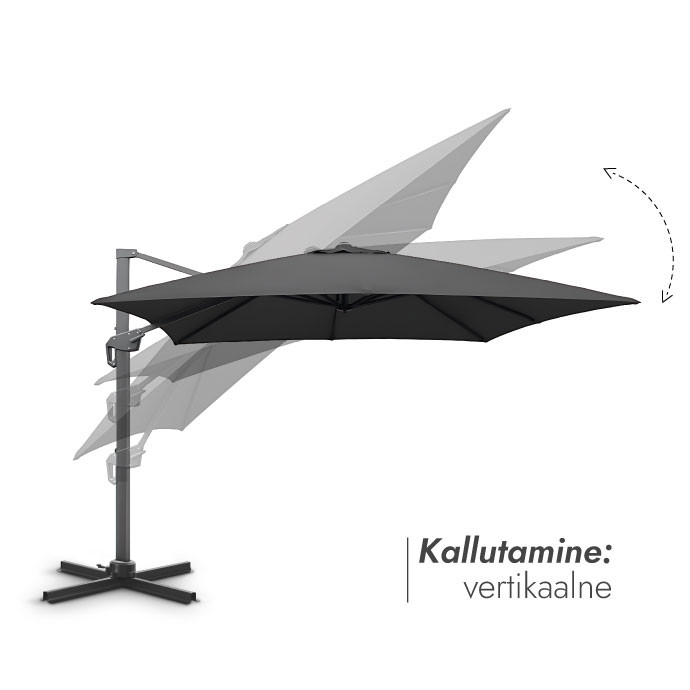 Päikesevari Lounge Antracito koos alusega Solid (kingituseks kaasa kaitsekate)