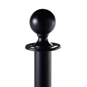Musta värvi lintpiire Royal, 150 cm punase lindiga