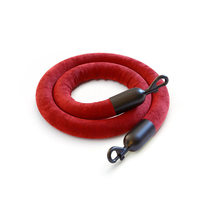 Musta värvi lintpiire Royal, 150 cm punase lindiga