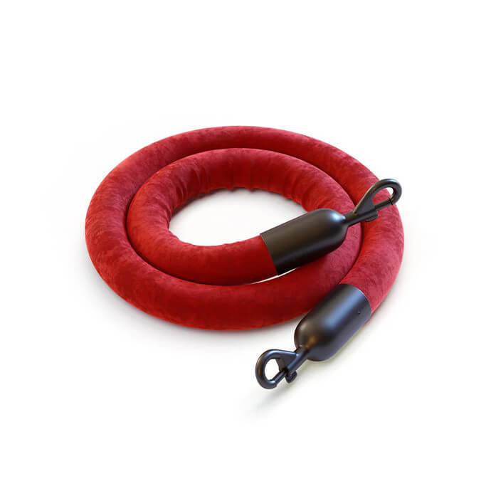 Musta värvi lintpiire Royal, 150 cm punase lindiga