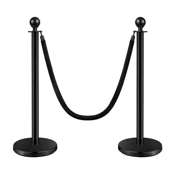 Musta värvi lintpiire Royal, 150 cm musta lindiga