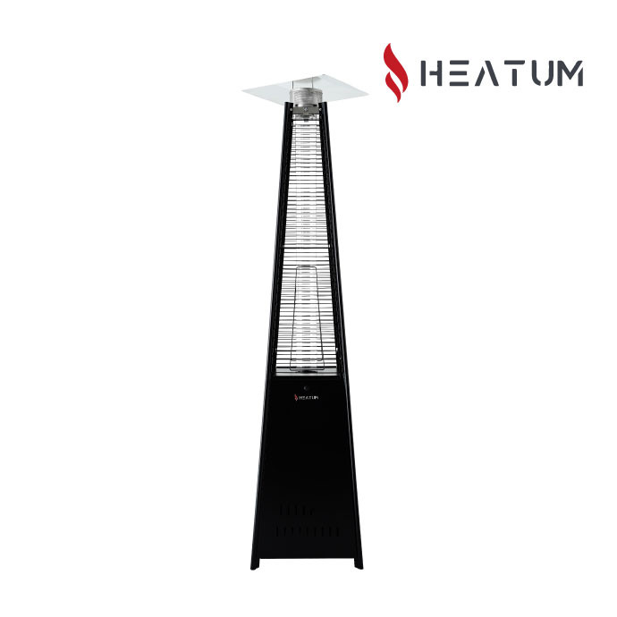 Gaasisoojendi Pyramid Heatum Athena Must koos gaasiballooniga