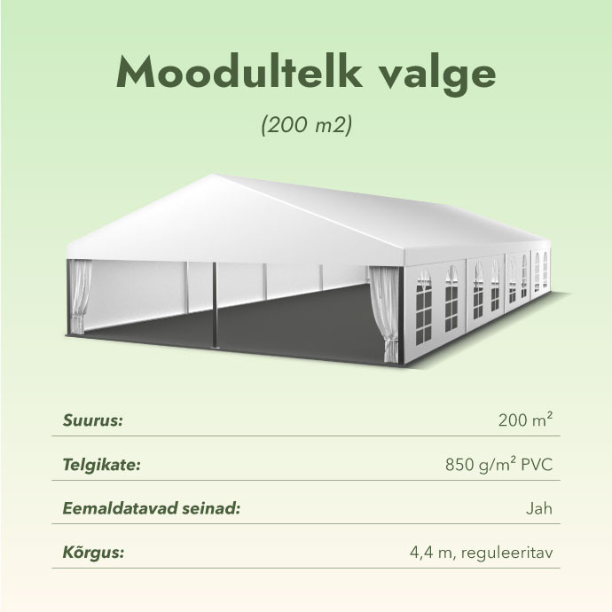 Moodultelk valge (200 m2)