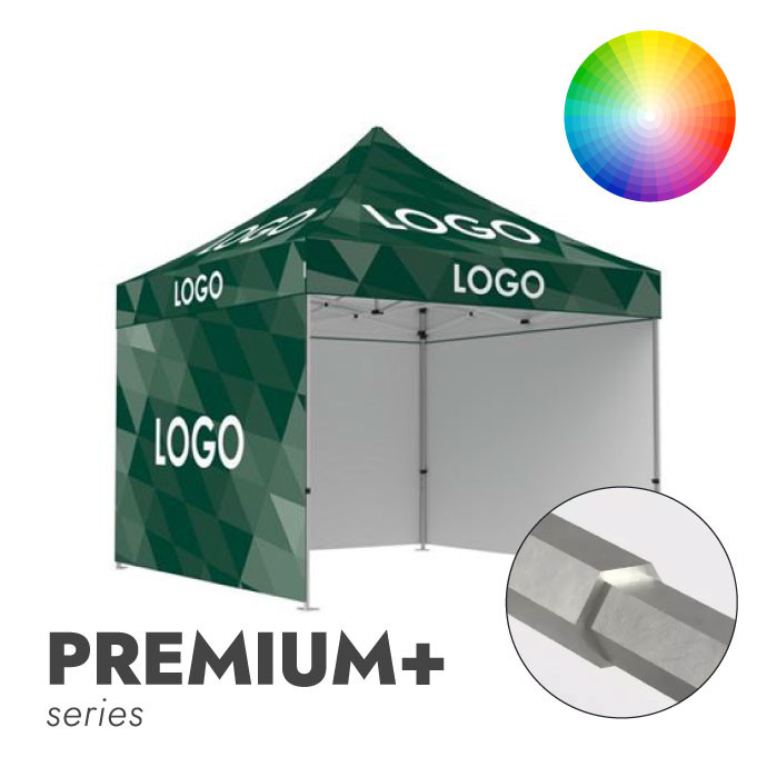 Reklaamtelk Zeltpro Premium+, 3 × 3 m, valitud värvi, trükk katusel ja 3 seinal Reklaamtelk Zeltpro Premium+, 3 × 3 m, valitud värvi, trükk katusel ja 3 seinal