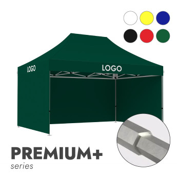 Reklaamtelk Zeltpro Premium+, 3 × 4,5 m, valitud värvi, 4 seina ja termokleebistega (4 tk) katuse külgedel  Reklaamtelk Zeltpro Premium+, 3 × 4,5 m, valitud värvi, 4 seina ja termokleebistega (4 tk) katuse külgedel