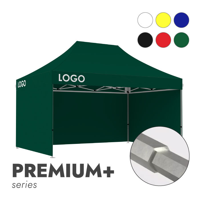Reklaamtelk Zeltpro Premium+, 3 × 4,5 m, valitud värvi, 4 seina ja termokleebistega (4 tk) katuse külgedel Reklaamtelk Zeltpro Premium+, 3 × 4,5 m, valitud värvi, 4 seina ja termokleebistega (4 tk) katuse külgedel