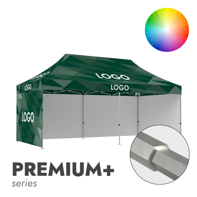 Reklaamtelk Zeltpro Premium+, 3 × 6 m, valitud värvi, trükk katusel ja 4 seinal Reklaamtelk Zeltpro Premium+, 3 × 6 m, valitud värvi, trükk katusel ja 4 seinal
