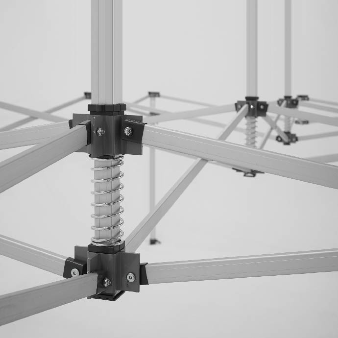 Reklaamtelk Zeltpro Premium+, 3 × 6 m, valitud värvi, 4 seina ja termokleebisega (1 tk) katuse küljel