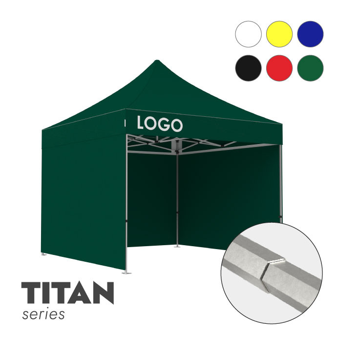 Reklaamtelk Zeltpro TITAN, 3 × 3 m, valitud värvi, 4 seina ja termokleebisega (1 tk) katuse küljel Reklaamtelk Zeltpro TITAN, 3 × 3 m, valitud värvi, 4 seina ja termokleebisega (1 tk) katuse küljel