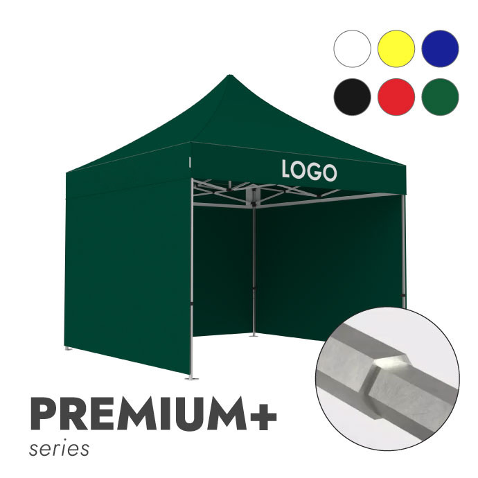 Reklaamtelk Zeltpro Premium+, 3 × 3 m, valitud värvi, 4 seina ja termokleebisega (1 tk) katuse küljel Reklaamtelk Zeltpro Premium+, 3 × 3 m, valitud värvi, 4 seina ja termokleebisega (1 tk) katuse küljel