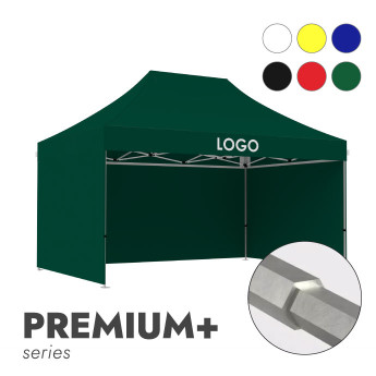 Reklaamtelk Zeltpro Premium+, 3 × 4,5 m, valitud värvi, 4 seina ja termokleebisega (1 tk) katuse küljel  Reklaamtelk Zeltpro Premium+, 3 × 4,5 m, valitud värvi, 4 seina ja termokleebisega (1 tk) katuse küljel