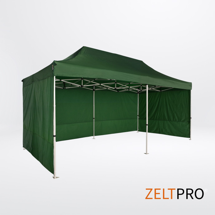 Telgi katuse ja seinte (4 tk) komplekt 3x6 Roheline Zeltpro PROFRAME