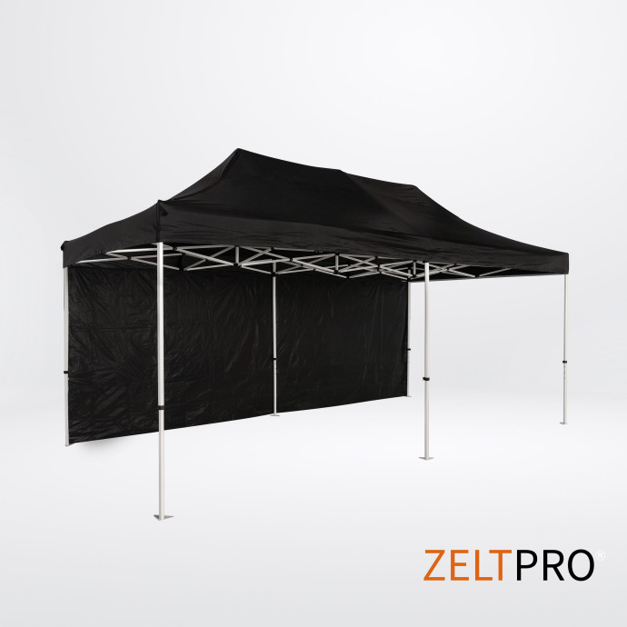 Telgi katuse ja seinte (4 tk) komplekt 3x6 Must Zeltpro PROFRAME