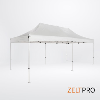 Telgi katuse ja seinte (4 tk) komplekt 3x6 Valge Zeltpro PROFRAME