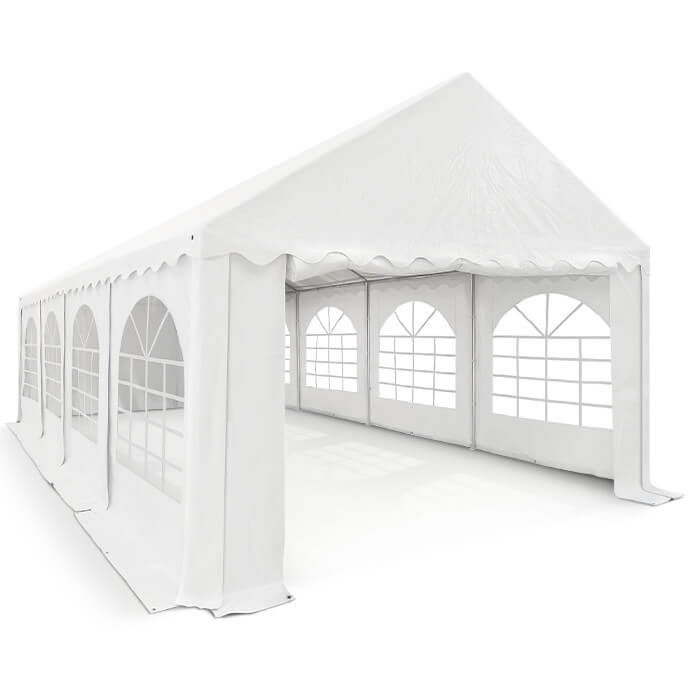 PVC-peotelk Zeltpro, 4 × 8 m, valge