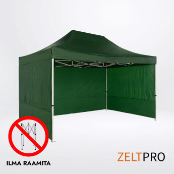 Telgi katuse ja seinte (4 tk) komplekt 3x4,5 Roheline Zeltpro PROFRAME