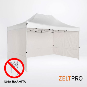 Telgi katuse ja seinte (4 tk) komplekt 3x4,5 Valge Zeltpro PROFRAME